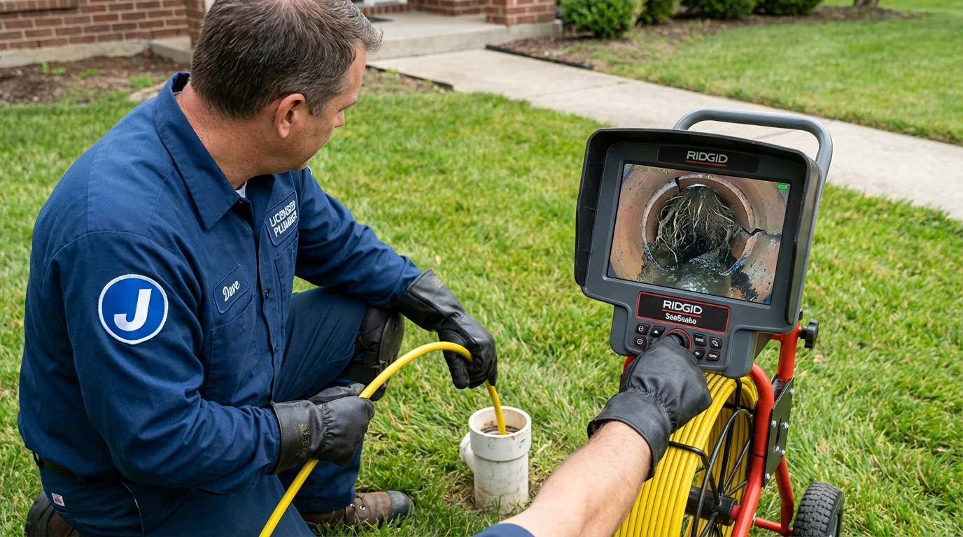 Sewer camera inspection being performed by Johns Plumbing LLC in Hephzibah